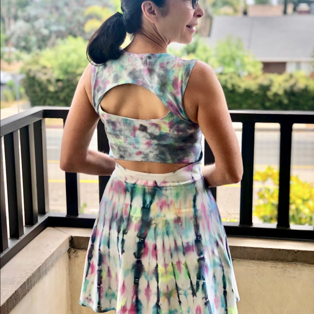 Women’s organic cotton tie dyed dress - Picture 3 of 8